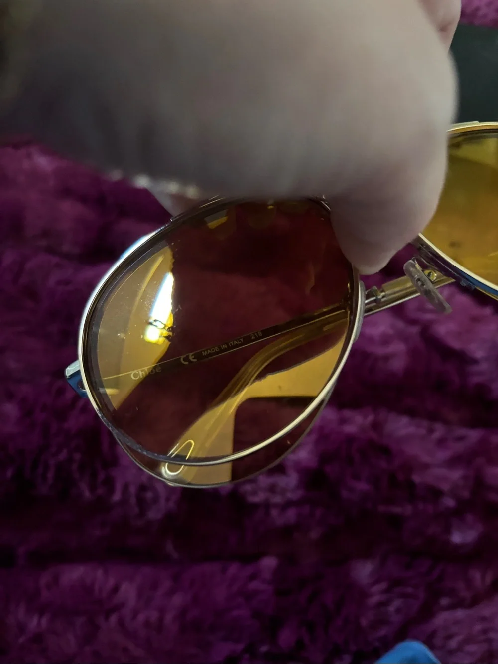 Nwt chloe rose gold Aviator Sunglasses - rag and bone case